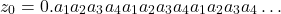 \[z_0 = 0.a_1 a_2 a_3 a_4 a_1 a_2 a_3 a_4 a_1 a_2 a_3 a_4 \ldots\]