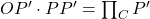 OP' \cdot PP' = \prod_C P'