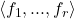 \langle f_1, ... , f_r \rangle