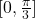 [0,\frac{\pi}{3}]