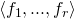 \langle f_1, ... , f_r \rangle