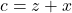 c = z+x