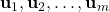 \textbf{u}_{1}, \textbf{u}_{2}, \ldots, \textbf{u}_{m}