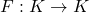 F:K\to K