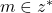 m\in z^*