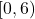 [0 , 6)