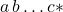 a\,b\ldots c \ast