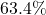 63.4\%
