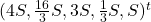 (4S,\frac{16}3S,3S,\frac13S,S)^t