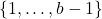 \{1,\ldots,b-1\}