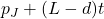 p_J + (L - d)t