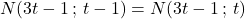 N(3t-1\,;\,t-1) = N(3t-1\,;\,t)
