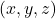 ( − x,−y,−z)