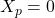 X_p = 0