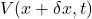 V(x + \delta x, t)