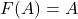 F(A)=A