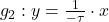 g_2 : y = \frac{1}{-\tau} \cdot x