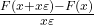 \frac{F(x + x \varepsilon) - F(x)}{x \varepsilon}