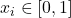 x_i\in[0,1]