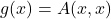 g(x) = A(x,x)