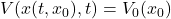 V(x(t, x_0), t) = V_0(x_0)
