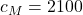 c_M=2100
