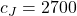 c_J = 2700