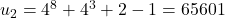 u_2=4^8+4^3+2-1=65 601