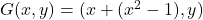 G(x,y)=(x+(x^2-1),y)