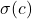 \sigma(c)