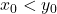 x_0 < y_0