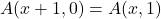A(x+1,0) = A(x,1)