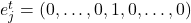 e_j^t= (0,\dots, 0, 1, 0, \dots,0)