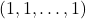 (1,1,\ldots,1)