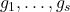 g_1,\ldots,g_s