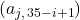 (a_{j,\,35-i+1})