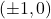 (\pm 1,0)