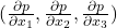(\frac{\partial p}{\partial x_1}, \frac{\partial p}{\partial x_2}, \frac{\partial p}{\partial x_3})