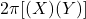 2\pi[(X)−(Y )]