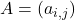 A = (a_{i,j})