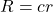 R = cr