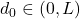 d_0 \in (0, L)