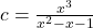 c=\frac{x^3}{x^2-x-1}